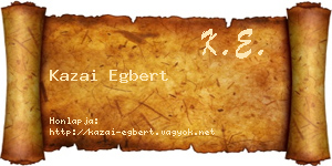 Kazai Egbert névjegykártya
